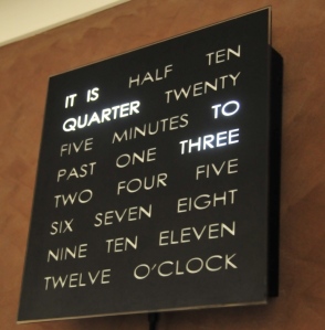 Well made word clock, as found at http://www.michael84.co.uk/word-clock-these-look-amazing/